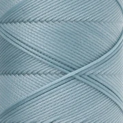 Hilo plano de poliéster encerado Slam Cord para macramé fino, 0,8 mm - Azul claro, 100 m