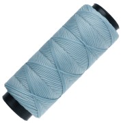 Hilo plano de poliéster encerado Slam Cord para macramé fino de 1 mm - Azul claro x 100 m