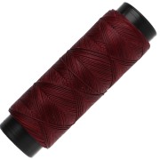 Hilo plano de poliéster encerado Slam Cord para macramé fino, 0,6 mm - Granate, 100 m