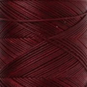 Hilo plano de poliéster encerado Slam Cord para macramé fino, 0,6 mm - Granate, 100 m