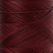 Hilo plano de poliéster encerado Slam Cord para macramé fino, 0,6 mm - Granate, 100 m