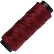 Hilo plano de poliéster encerado Slam Cord para micro macramé, 0,8 mm - Granate, 100 m