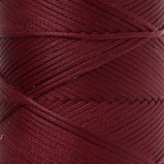 Hilo plano de poliéster encerado Slam Cord para macramé fino, 1 mm - Granate, 100 m