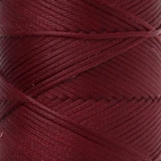 Hilo plano de poliéster encerado Slam Cord para macramé fino, 1 mm - Granate, 100 m