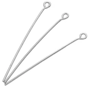 Tachuelas de cabeza redonda 38 x 0,80 mm - Plateadas x25