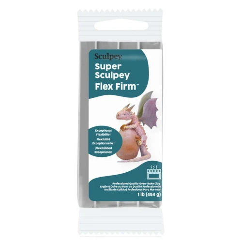 Pasta para modelar Super Sculpey Flex firm - Gris x 454 g