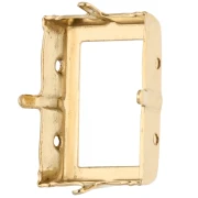 Engaste tipo garra para cabujón PureCrystal 4527, 18 x 13 mm - Dorado x1