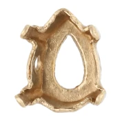 Engaste tipo garra para cabujón PureCrystal 4320 6x4 mm - Dorado x1