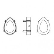 Engaste tipo garra para cabujón PureCrystal 4320 6x4 mm - Dorado x1