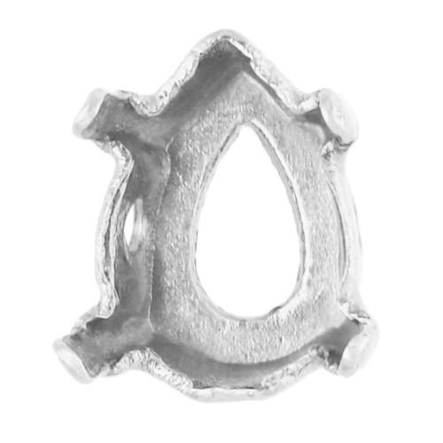 Engaste tipo garra para cabujón PureCrystal 4320 6x4 mm - Plateado x1