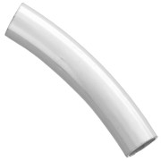 Cuenta tubular curvada de 30,5 x 6 mm - Plata 925 x1