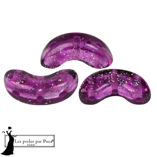 Arcos® de Puca® 5 x 10 mm - Transparente, constelación Amatista, 10 g