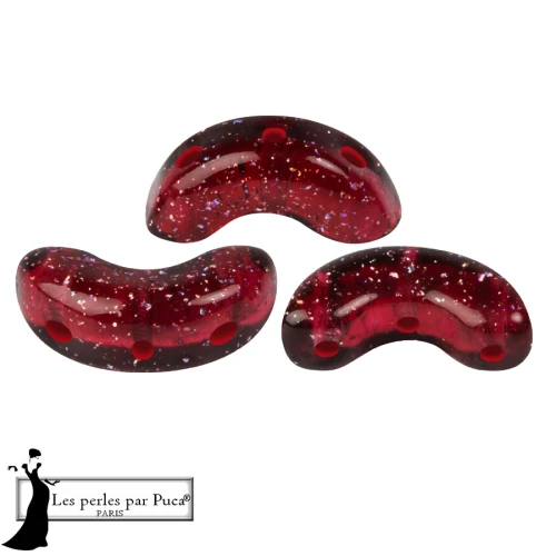 Arcos® de Puca® 5 x 10 mm - Transparente «Constellation Garnet» x 10 g