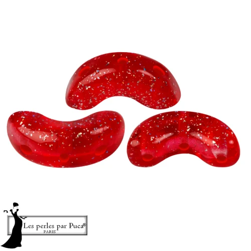 Arcos® de Puca® 5 x 10 mm - Transparente «Constellation Red» x 10 g