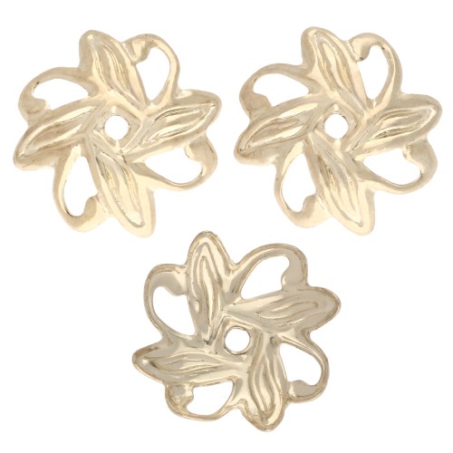 Copas con motivos florales, de 10 mm - Dorado x20