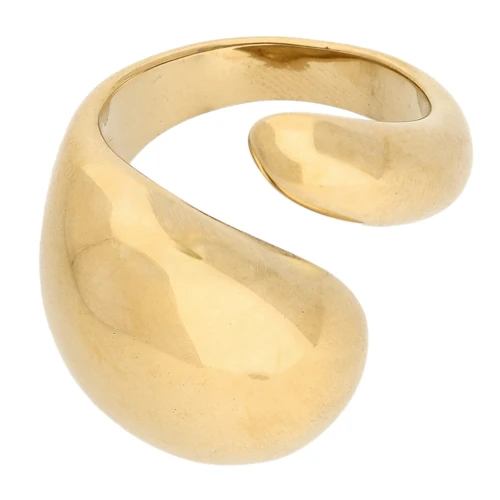 Anillo doble abombado ancho - Talla 54 - Acero inoxidable 304 Dorado x1