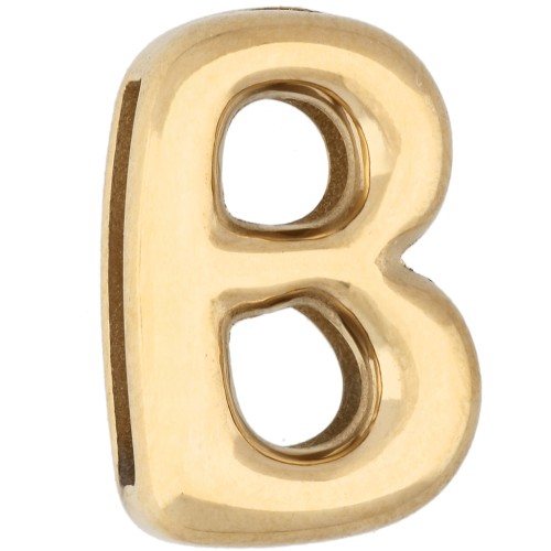 Empujador para letras de 14 x 9 mm - B - para cinta de 10 mm - Acero inoxidable 304 Dorado x 1