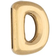 Empujador para letras de 14 x 10 mm - D - para cinta de 10 mm - Acero inoxidable 304 Dorado x 1