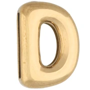 Empujador para letras de 14 x 10 mm - D - para cinta de 10 mm - Acero inoxidable 304 Dorado x 1