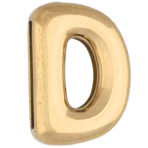 Empujador para letras de 14 x 10 mm - D - para cinta de 10 mm - Acero inoxidable 304 Dorado x 1