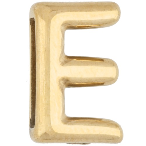 Empujador para letras de 14 x 9 mm - E - para cinta de 10 mm - Acero inoxidable 304 Dorado x1