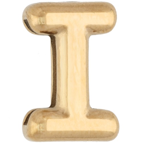 Empujador para letras de 14 x 9,5 mm - I - para cinta de 10 mm - Acero inoxidable 304 Dorado x 1