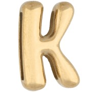 Letras - Empujador para letras de 14 x 9 mm - K - para cinta de 10 mm - Acero inoxidable 304 Dorado x 1 Empujador para letras de 14 x 9 mm - K - para cinta de 10 mm - Acero inoxidable 304 Dorado x 1