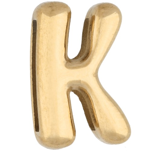 Empujador para letras de 14 x 9 mm - K - para cinta de 10 mm - Acero inoxidable 304 Dorado x 1