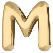 Empujador de letras de 14 x 13,5 mm - M - para cinta de 10 mm - Acero inoxidable 304 Dorado x 1