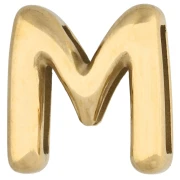Empujador de letras de 14 x 13,5 mm - M - para cinta de 10 mm - Acero inoxidable 304 Dorado x 1