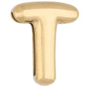 Letras - Empujador para letras de 14 x 11,5 mm - T - para cinta de 10 mm - Acero inoxidable 304 Dorado x 1 Empujador para letras de 14 x 11,5 mm - T - para cinta de 10 mm - Acero inoxidable 304 Dorado x 1