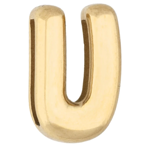 Empujador para letras de 14 x 11 mm - U - para cinta de 10 mm - Acero inoxidable 304 Dorado x1