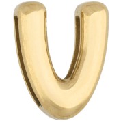 Empujador para letras de 14 x 9 mm - V - para cinta de 10 mm - Acero inoxidable 304 Dorado x 1