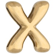Empujador para letras de 14 x 12 mm - X - para cinta de 10 mm - Acero inoxidable 304 Dorado x 1