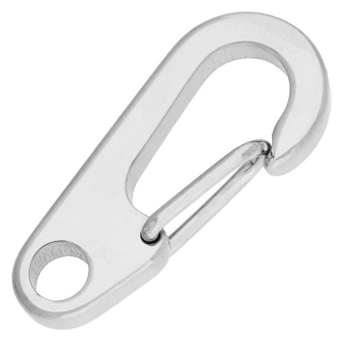 Cierre mosquetón de seguridad de 27 x 12 mm - Acero inoxidable 304 x 1