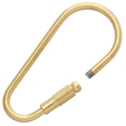 Cierre mosquetón atornillable 56 x 27 mm - Acero inoxidable 304 Dorado x 1