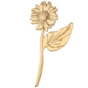 Broche de flor 82,5 x 43 mm - Acero inoxidable 304 Dorado x1