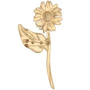 Broche de flor 82,5 x 43 mm - Acero inoxidable 304 Dorado x1