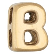 B - Tirador en forma de letra de 7 x 5 mm para cordón de 1,6 mm - B - Acero inoxidable 304 Dorado x 1 Tirador en forma de letra de 7 x 5 mm para cordón de 1,6 mm - B - Acero inoxidable 304 Dorado x 1