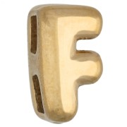 F - Tornillo de presión tipo «letra» de 7 x 5 mm para cordón de 1,6 mm - F - Acero inoxidable 304 Dorado x 1 Tornillo de presión tipo «letra» de 7 x 5 mm para cordón de 1,6 mm - F - Acero inoxidable 304 Dorado x 1