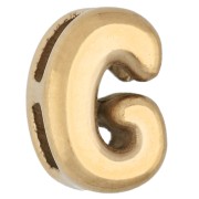 Empujador de letra de 7,5 x 5 mm para cordón de 1,6 mm - G - Acero inoxidable 304 Dorado