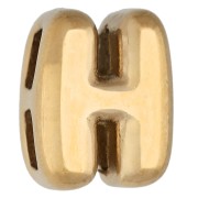 H - Cierre de letra de 7 x 5,5 mm para cordón de 1,6 mm - H - Acero inoxidable 304 Dorado Cierre de letra de 7 x 5,5 mm para cordón de 1,6 mm - H - Acero inoxidable 304 Dorado