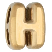Cierre de letra de 7 x 5,5 mm para cordón de 1,6 mm - H - Acero inoxidable 304 Dorado