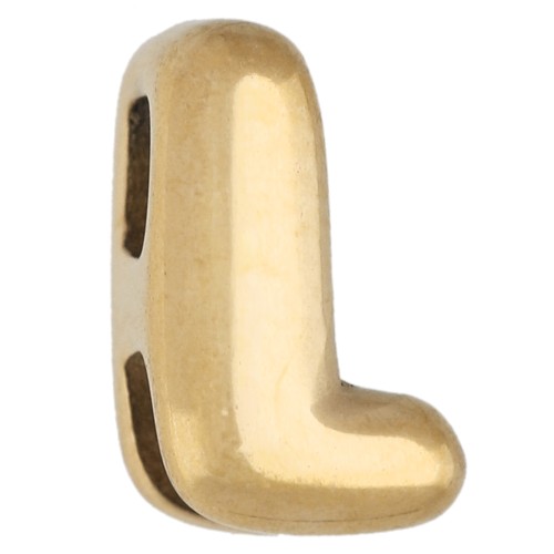 Tensor de letra de 7 x 4,5 mm para cordón de 1,6 mm - L - Acero inoxidable 304 Dorado