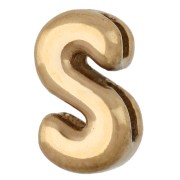 Tensor de letra de 8 x 4,5 mm para cordón de 1,6 mm - S - Acero inoxidable 304 Dorado