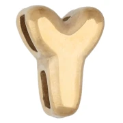 Empujador en forma de letra de 7 x 5 mm para cordón de 1,6 mm - Y - Acero inoxidable 304 Dorado x 1