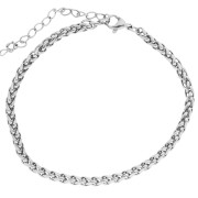 Pulsera de malla de palmera de 3 mm - Acero inoxidable 304 x 16,5 cm