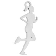 ninguno - Dije de corredora de 14,75 x 5,5 mm para joyas de running - Acero inoxidable 316 x 1 Dije de corredora de 14,75 x 5,5 mm para joyas de running - Acero inoxidable 316 x 1