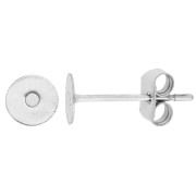 Pendientes de disco de 5 mm - Acero inoxidable 303L (2 unidades)