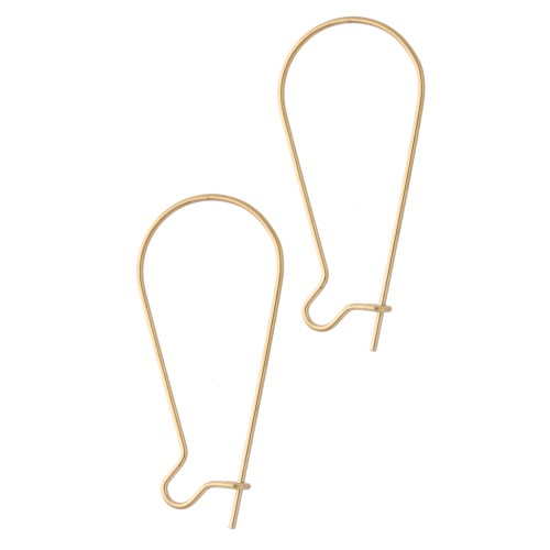 Ganchos pendientes de 38 mm - Acero inoxidable 304 dorado x2